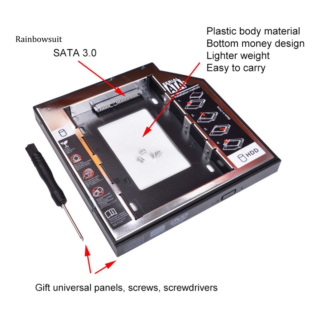 Khay Đựng Ổ Cứng Ngoài 9.5mm 2.5inch Sata 3.0 Kèm Phụ Kiện