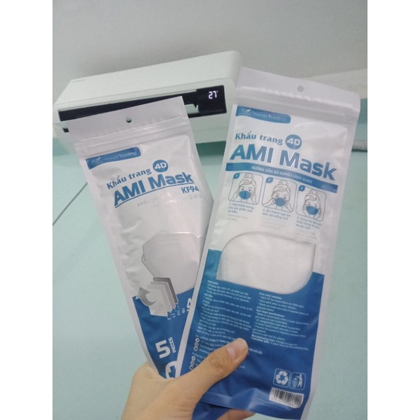 Khẩu Trang Ami 4D Mask KF94 cực xịn gói 5 chiếc cực đẹp