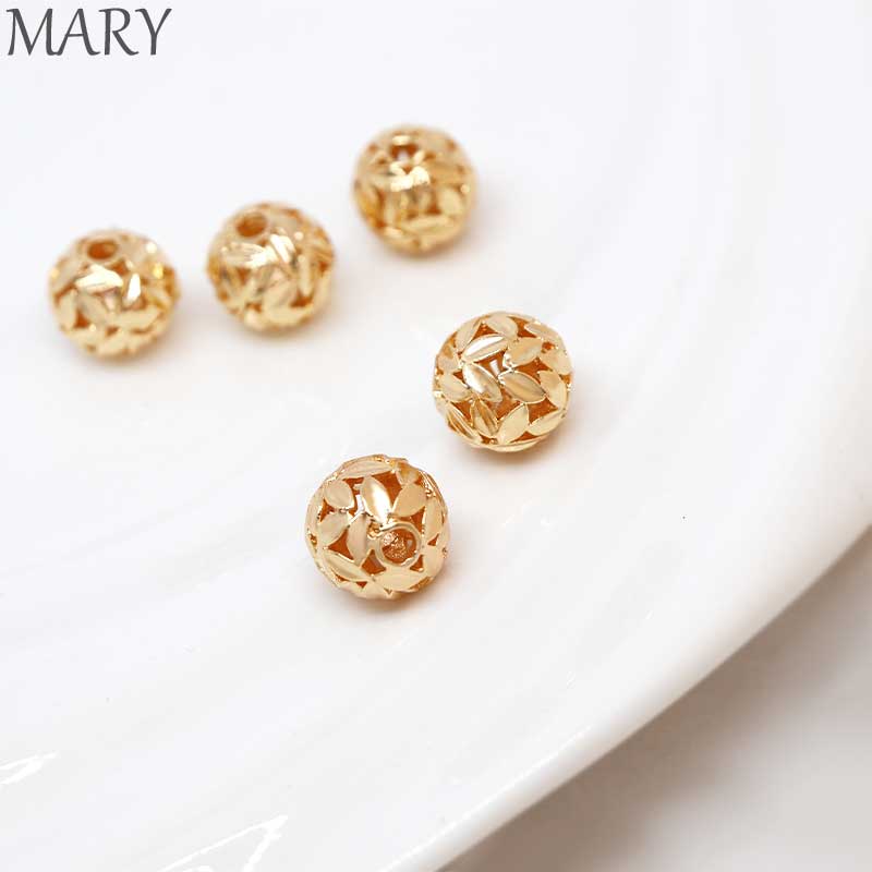 Hạt Ngọc Trai Hình Lá Tre 18K Dùng Làm Trang Sức diy