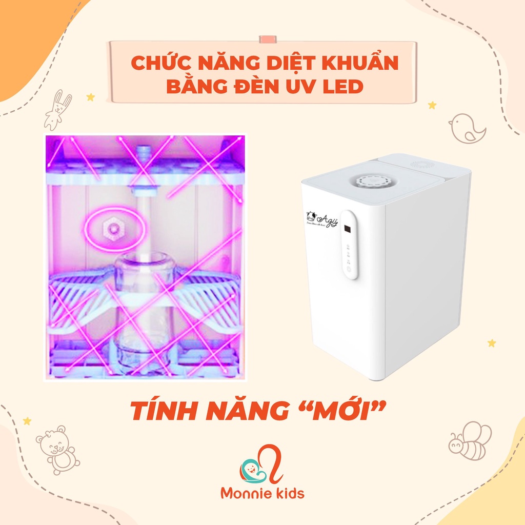 MÁY RỬA BÌNH SỮA THÔNG MINH 3IN1 AGII VERSION 2022 TIỆT TRÙNG BẰNG UV LED
