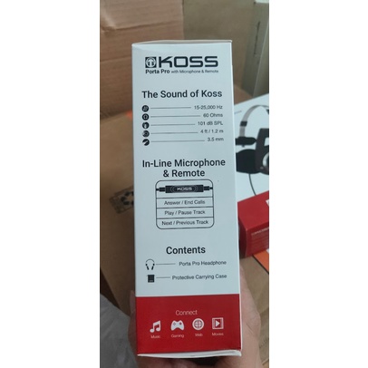 Tai nghe Koss Porta Pro - phiên bản có mic và điều khiển