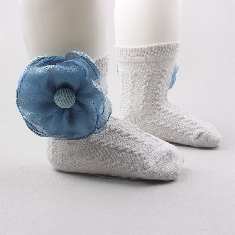 Bộ Băng Đô Và Vớ Chống Trượt Đính Hoa Cho Bé Gái Sơ Sinh 0-2 Tuổi