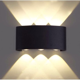 Đèn tường led 2 đầu 6w tia ánh sáng vàng, đèn tường led nghệ thuật trang trí có chỉ số chống nước B155-6