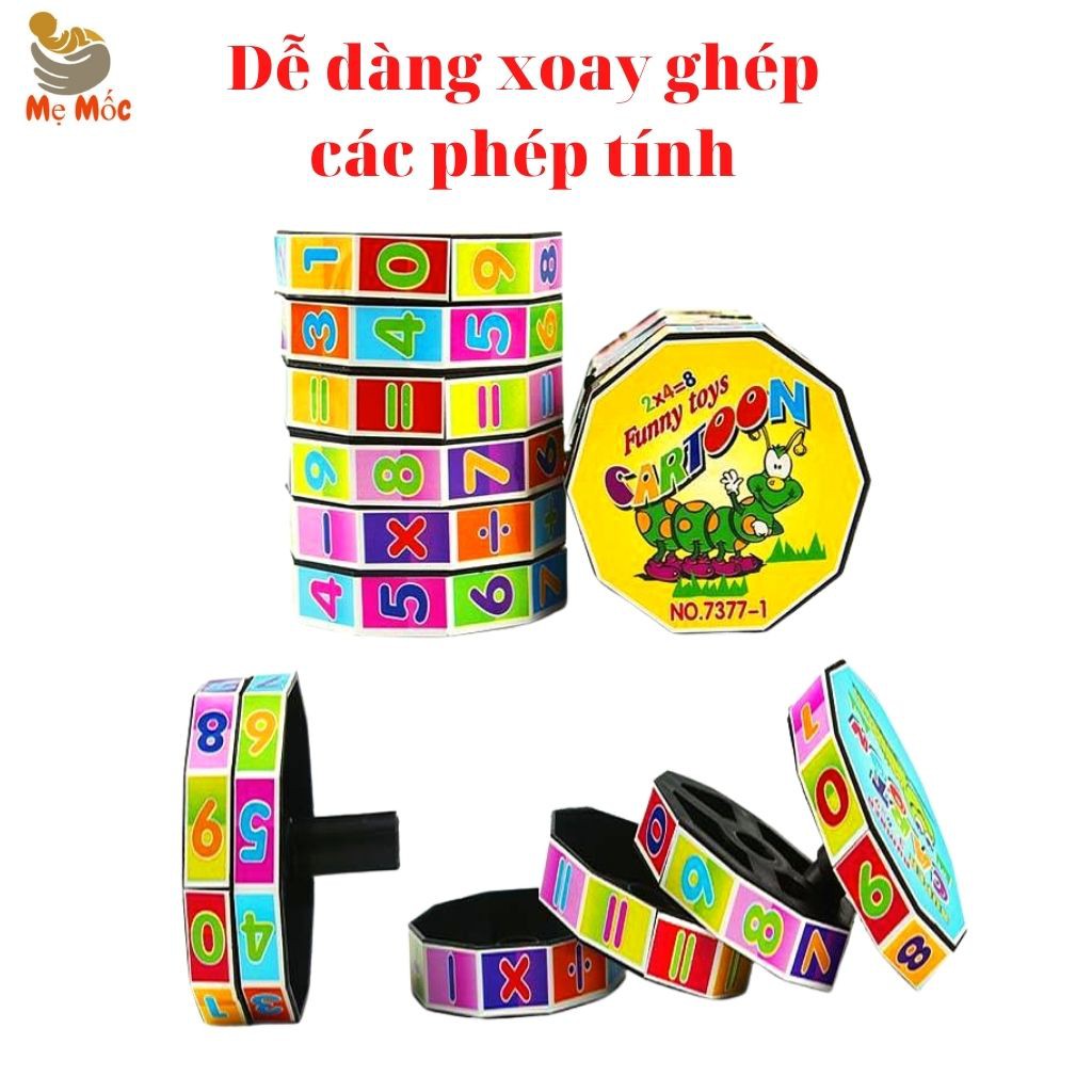 Rubic Toán Học - Khối Rubic Thông Minh Cho bé Học Số, Phép Tính, Dấu, làm các phép Toán đơn giản  ,RBT