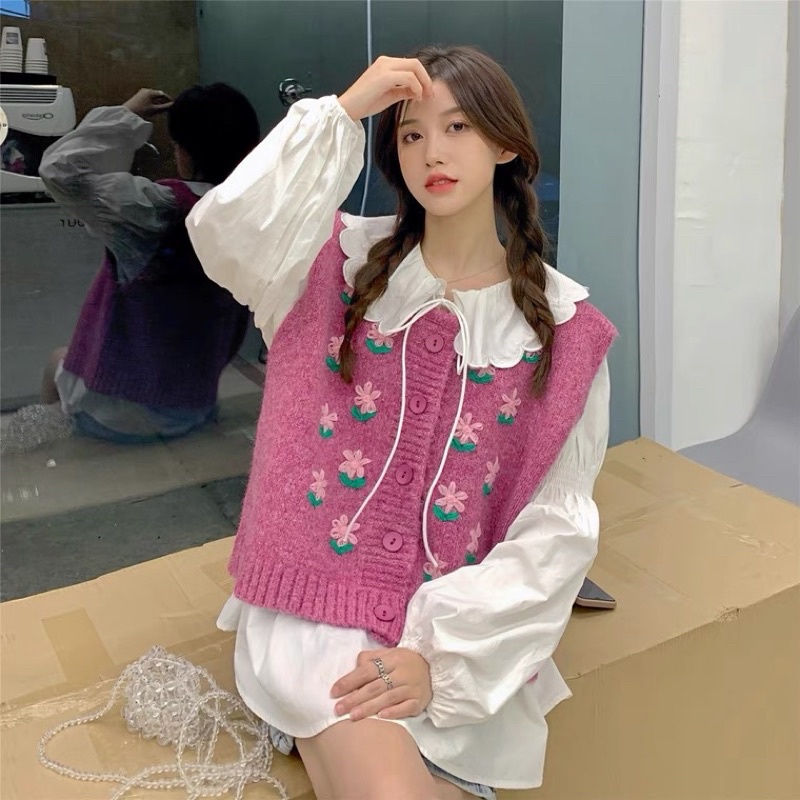 Áo sơ mi kết hợp cùng ghi lê