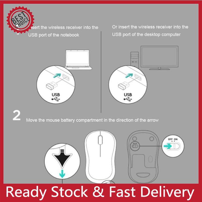 Chuột quang Logitech M186 2.4GHz cắm USB 1000DPI kết nối không dây | BigBuy360 - bigbuy360.vn