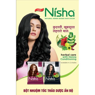 Bột nhuộm phủ bạc thảo dược Nisha Henna
