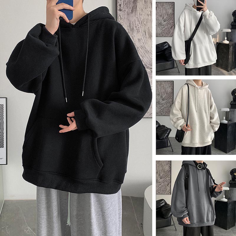 Áo nỉ hoodie Trơn, Áo hoodie Nam Nữ Fom Rộng [ 𝐌𝐀𝟏𝟒 ] | BigBuy360 - bigbuy360.vn