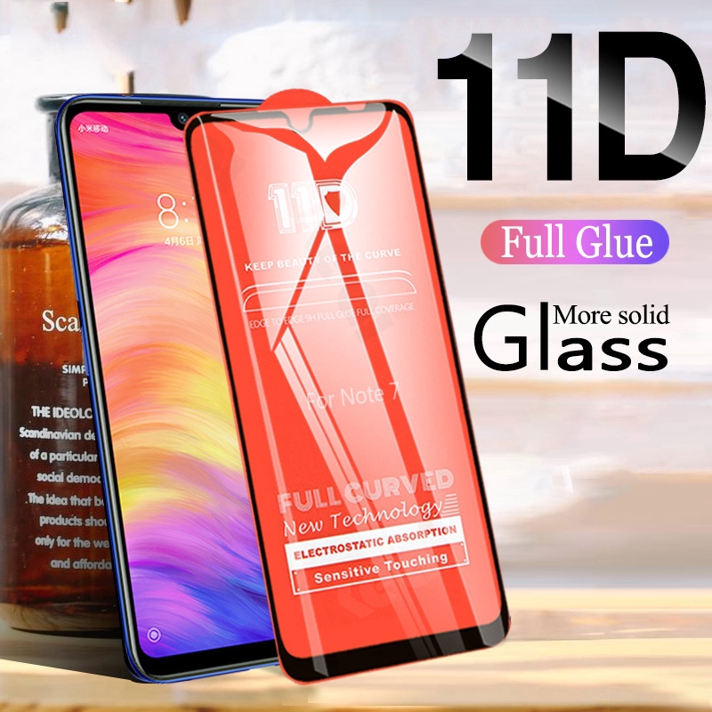 Kính cường lực 11D bảo vệ toàn diện cho Xiaomi Redmi Note 6 7 8 9 S pro cường lực
