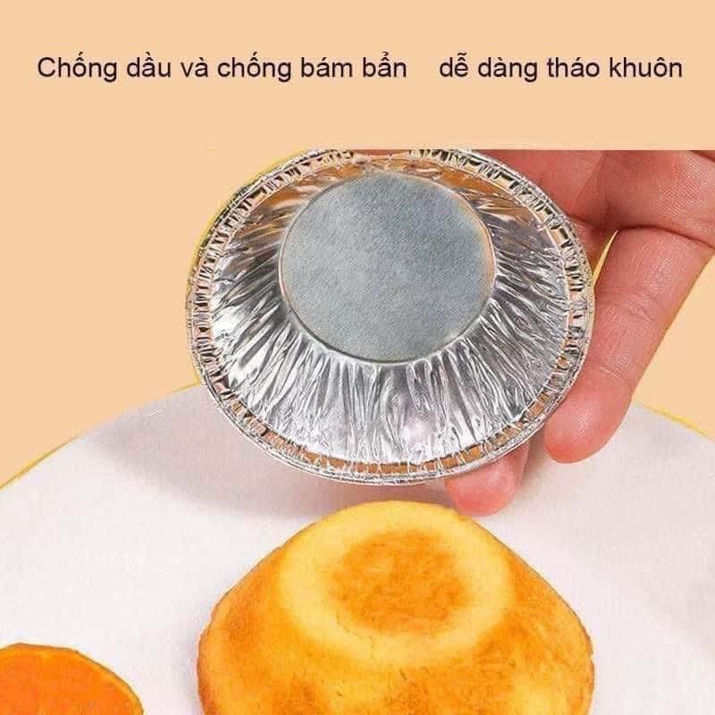 Set khuôn giấy bạc làm bánh tart trứng, nấu ăn