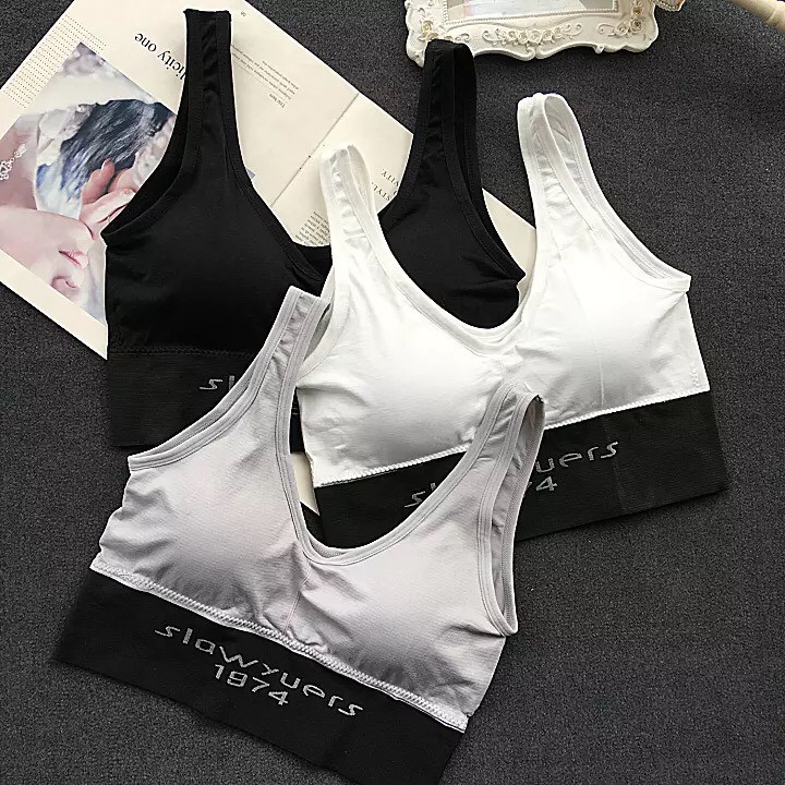 (rẻ nhất shopee)Áo bra thể thao croptop slowyuers 1974