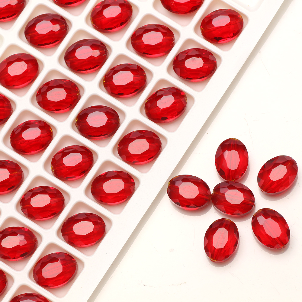 Set 10 hạt pha lê hình mắt 9x12mm làm trang sức thủ công tiện dụng