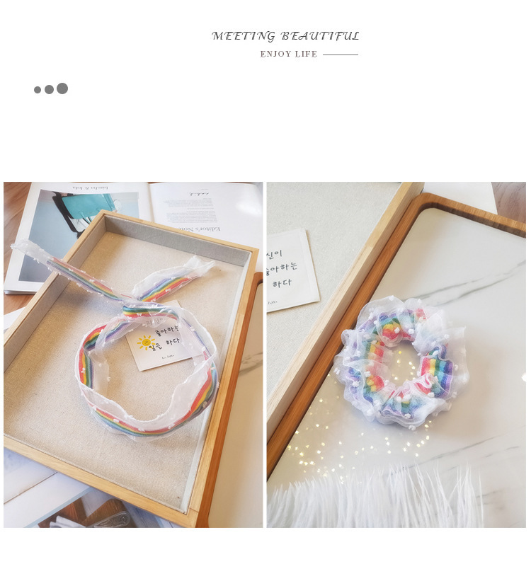 Dây buộc tóc phong cách retro đơn giản ngọt ngào cho nữ