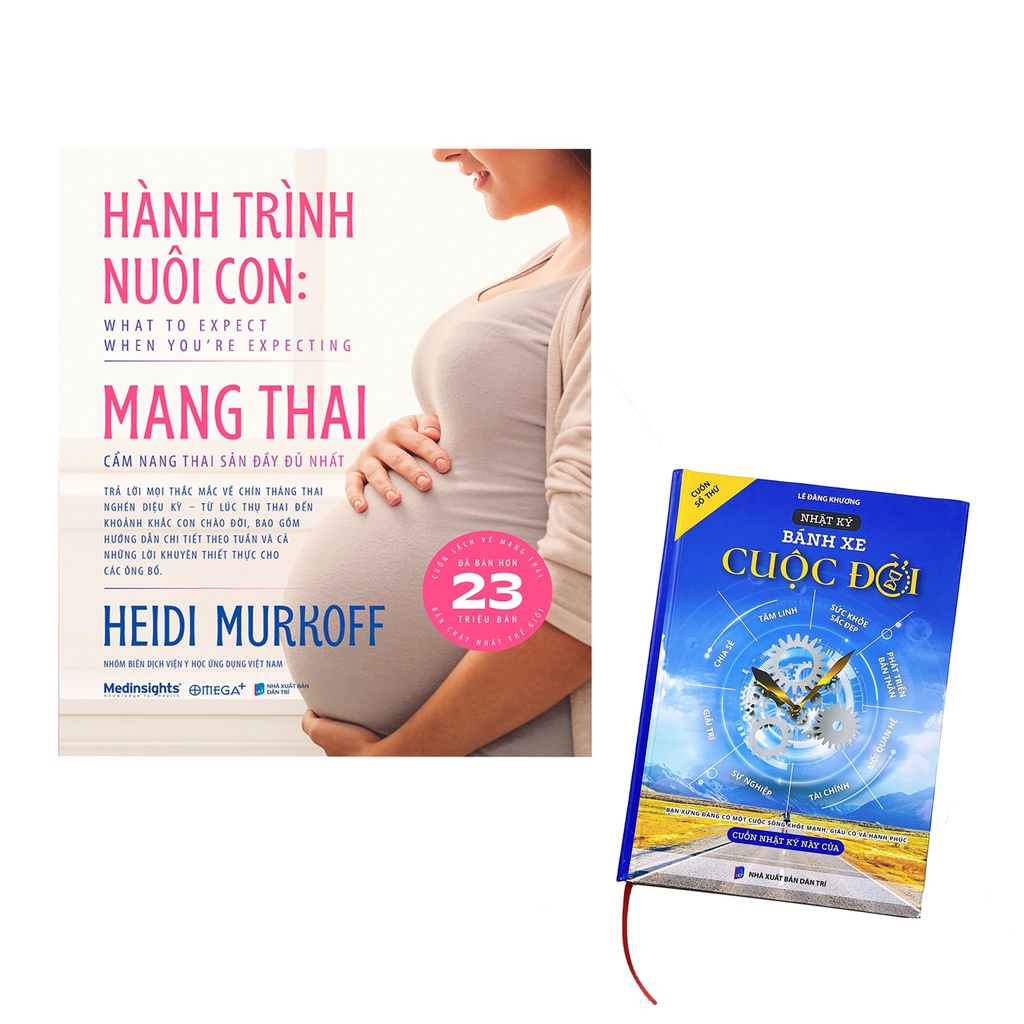 Sách Combo Hành Trình Nuôi Con: Mang Thai + Nhật Ký Bánh Xe Cuộc Đời