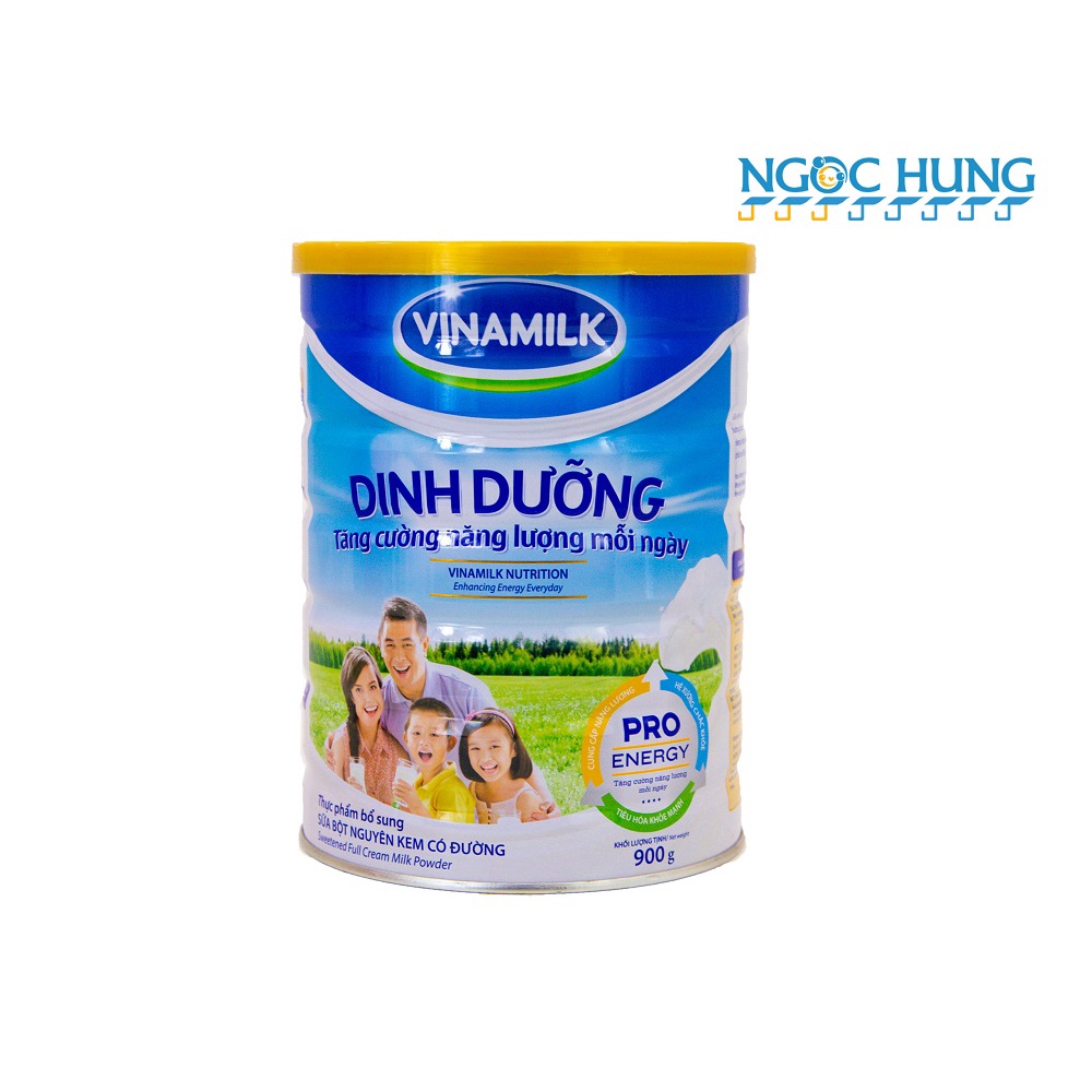 Sữa bột Vinamilk Dinh Dưỡng tăng cường năng lượng mỗi ngày lon thiếc 900g và hộp giấy 400g