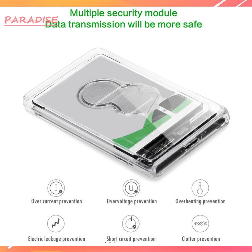 Hộp Đựng Ổ Cứng Trong Suốt 2.5 Inch Hdd Ssd Sata Sang Usb 3.0 | BigBuy360 - bigbuy360.vn