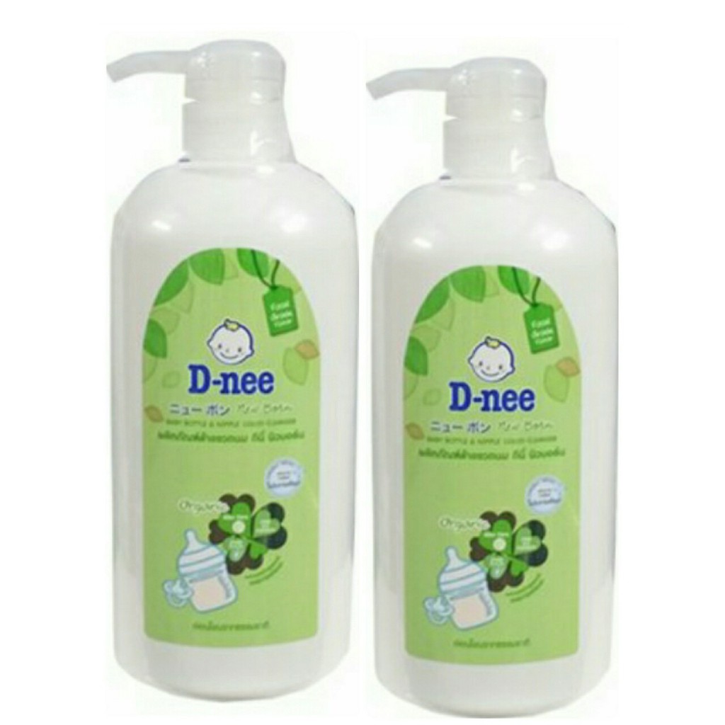 Combo 2 chai Nước rửa bình sữa D-nee Organic chai 620ml