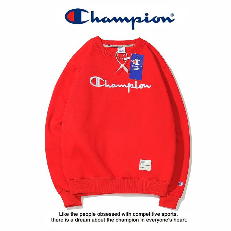 Áo nỉ dài tay dáng rộng thêu logo Champion thời trang C08926