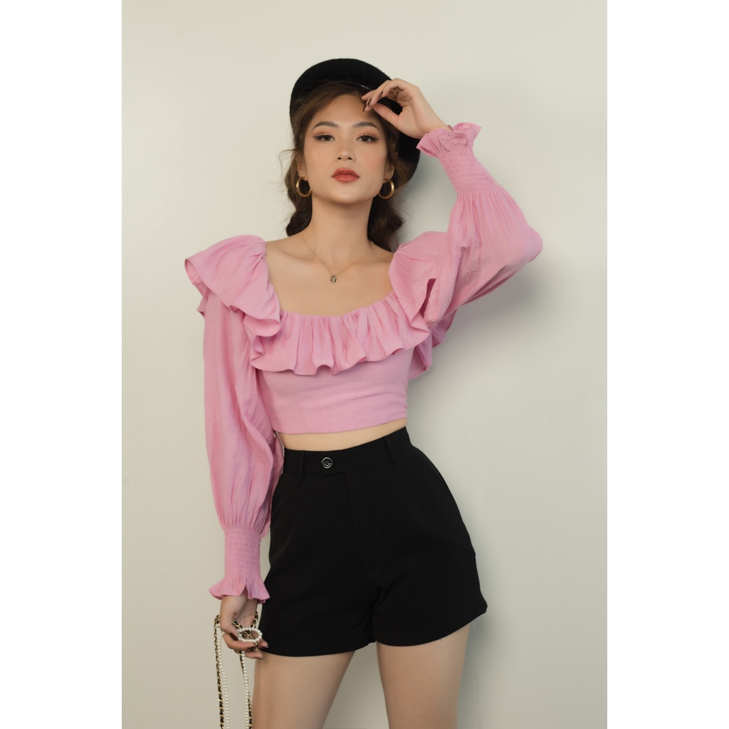 GOÛT DE JUN - Quần shorts đen cơ bản - Solly Shorts