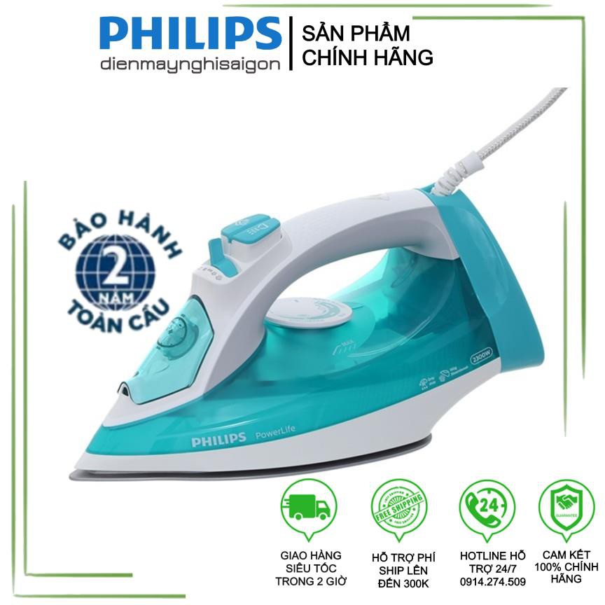 [Chính hãng - Bảo hành 2 năm] Bàn Ủi Hơi Nước Philips GC2992 (2300W)