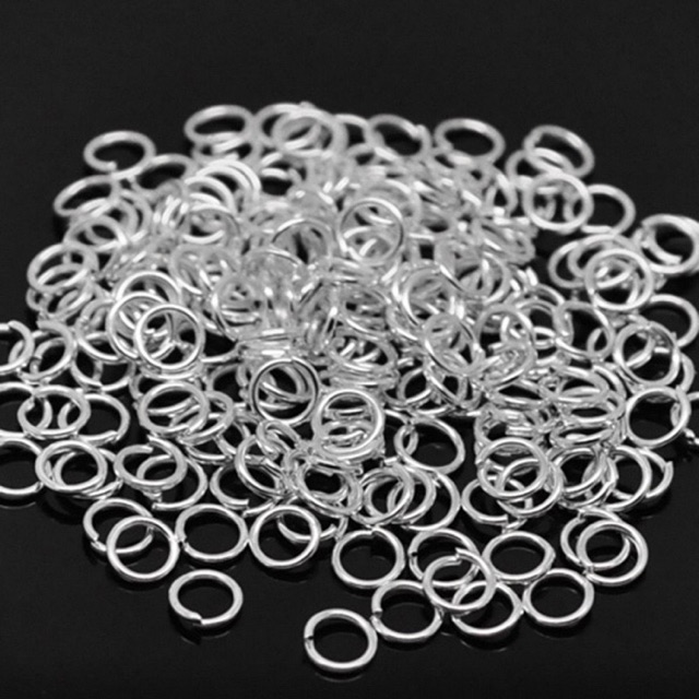 100 khoen bạc 5-7mm làm đồ trang sức handmade, DIY