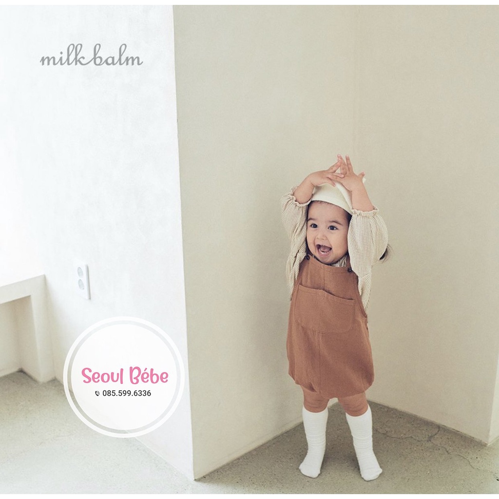 Yếm Brownie Bread Suit sành điệu cho trẻ Milkbalm made in Korea