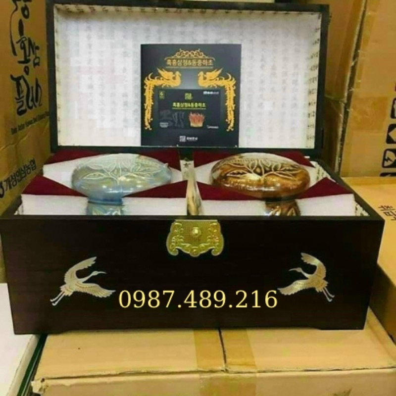 Cao Hắc Sâm Đông Trùng Hũ Đôi Thượng Hạng, 2 hũ x 500gr