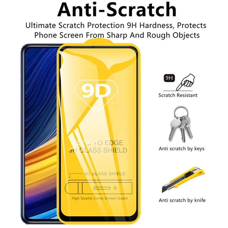 Kính cường lực KOOSUK 9D phủ toàn màn hình cho Pocophone X3 NFC Poco M3 Pro M4 F3 GT