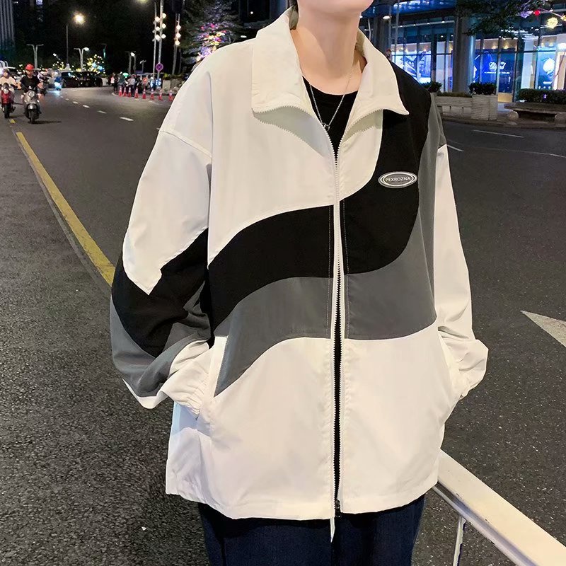 Áo Khoác Bóng Chày Cổ Đứng Dáng Rộng Phong Cách Hàn Quốc Dễ Phối Đồ