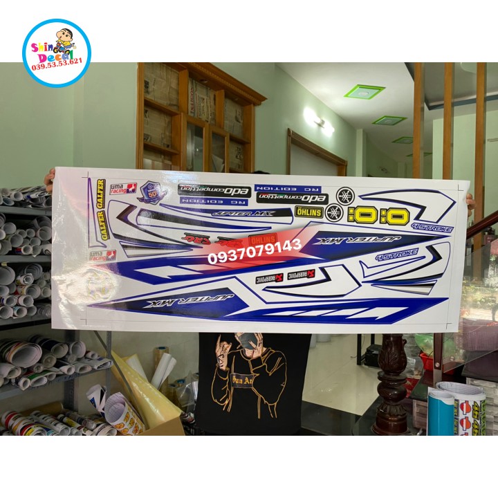 Tem xe jupiter mx xanh đen