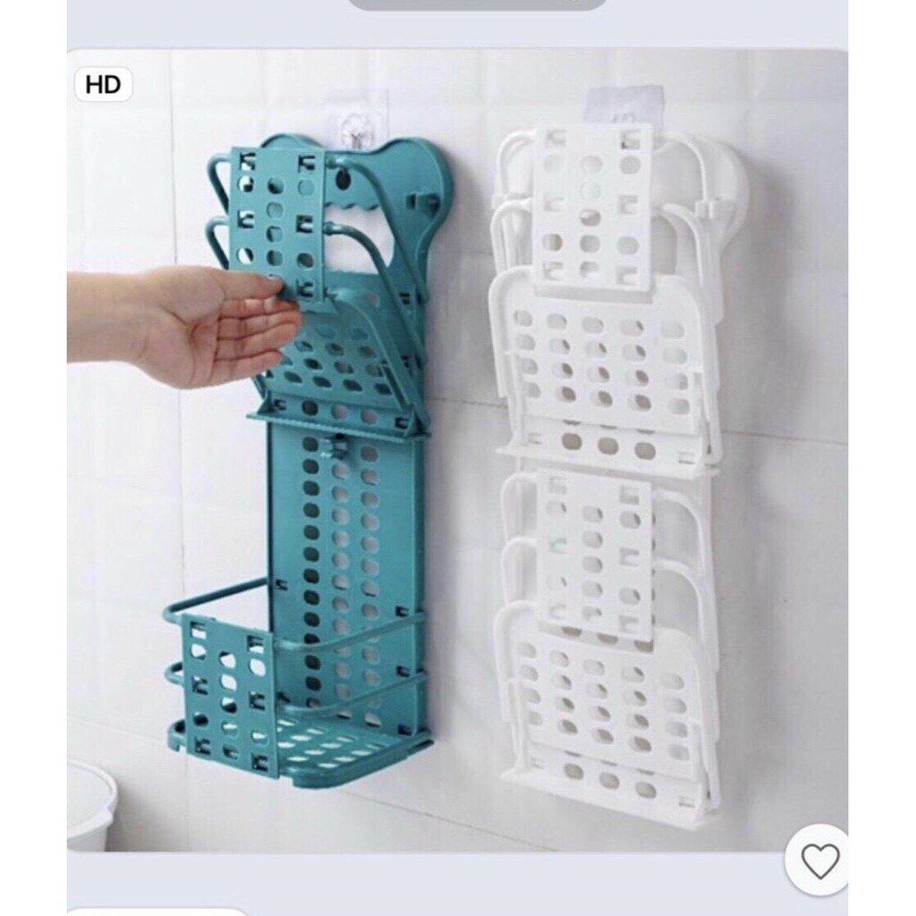 Giỏ đựng đồ đa năng 2 tầng gấp gọn ( màu ngẫu nhiên )