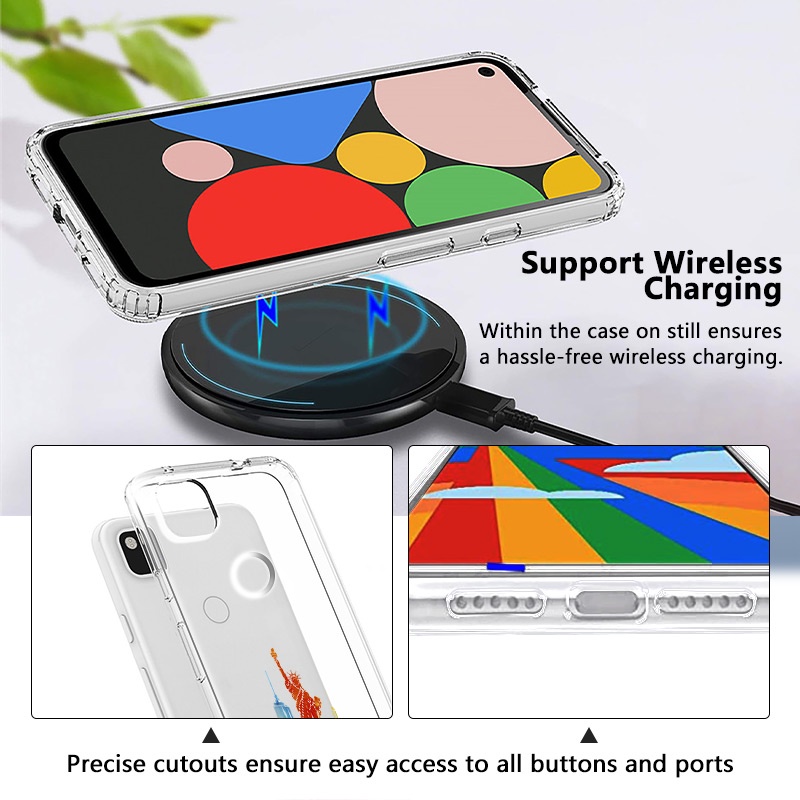 Ốp điện thoại mềm siêu mỏng chống sốc in họa tiết phong cảnh dành cho Google Pixel 3a 3 2 XL 3XL 4a 5