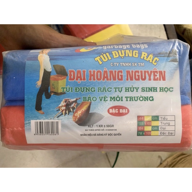 [Hoả Tốc HCM] 1Kg Túi Rác Phân Huỷ Sinh Học Đại Hoàng Nguyên