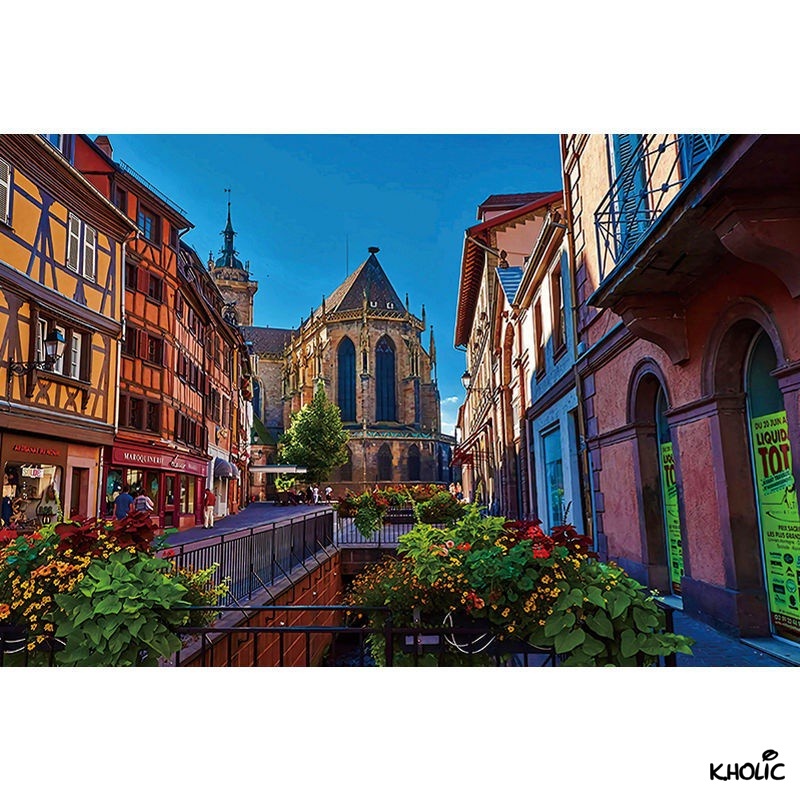 Streetscape, trò chơi ghép hình bằng gỗ, trò chơi ghép hình 300/520/1000 miếng, trang trí, đồ chơi