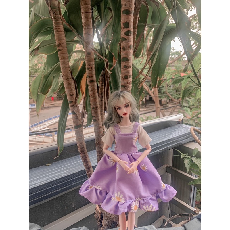 Đầm búp bê cúc hoạ mi xinyi, blythe,barbie, 1/8