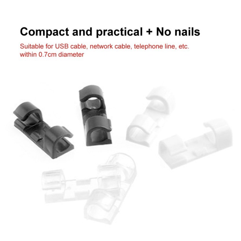 Set 20 kẹp cố định dây cáp / dây điện