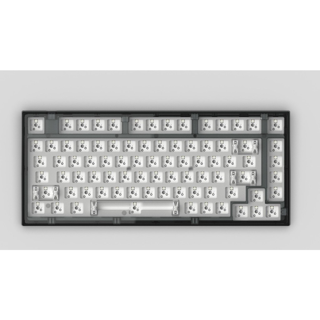 Bộ kit bàn phím cơ FL-Esports Q75 Crystal Grey hàng chính hãng bảo hành 12 tháng