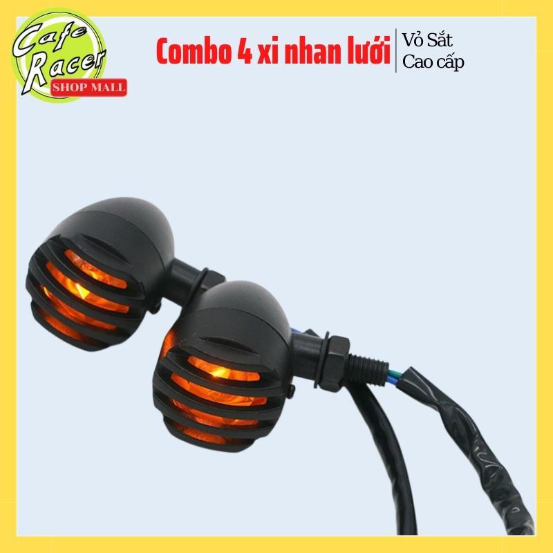 Combo 4 xi nhan lưới vỏ sắt siêu bên sài độ xe Cafe racer Tracker Win Gn125