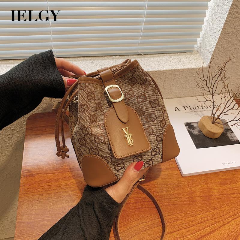 IELGY Túi Đeo Vai Hình Xô Chất Lượng Cao Thời Trang Cho Nữ