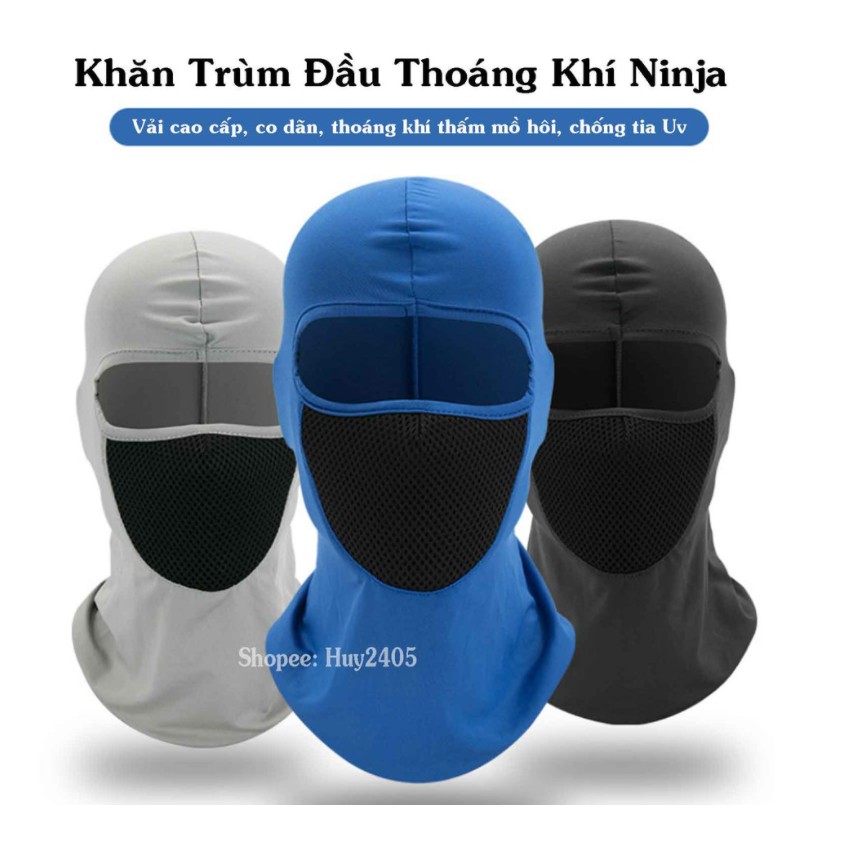 Khăn Trùm Đầu Ninja Điều Hòa X2 Cao Cấp - Khăn phượt cao cấp