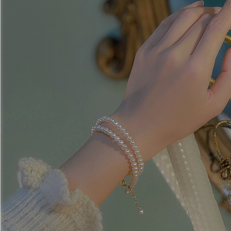 Vòng Tay Mạ Vàng 14K Đính Hạt Ngọc Trai Phong Cách Vintage Fantastic789 | BigBuy360 - bigbuy360.vn