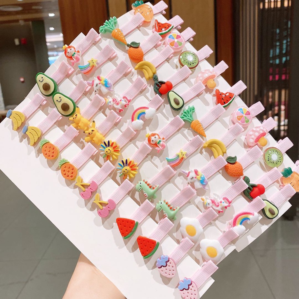 Set 10 kẹp tóc chủ đề hoạt hình dễ thương xinh xắn