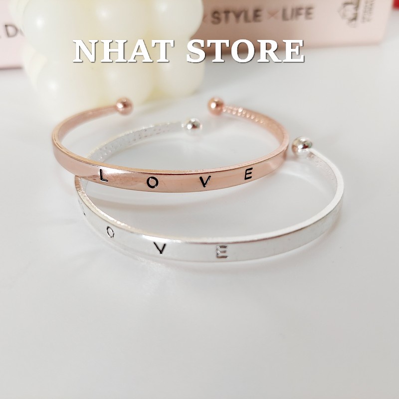 Vòng đeo tay Love thời trang Nhat Store, lắc tay điều chỉnh được
