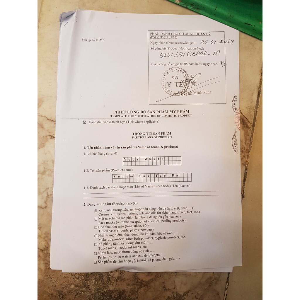 Tái Tạo Da Phương Anh Hàng CHính Hãng Yody White