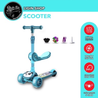 Xe trượt scooter cho bé, Xe chòi chân, có đèn nhạc tặng kèm phụ kiện.