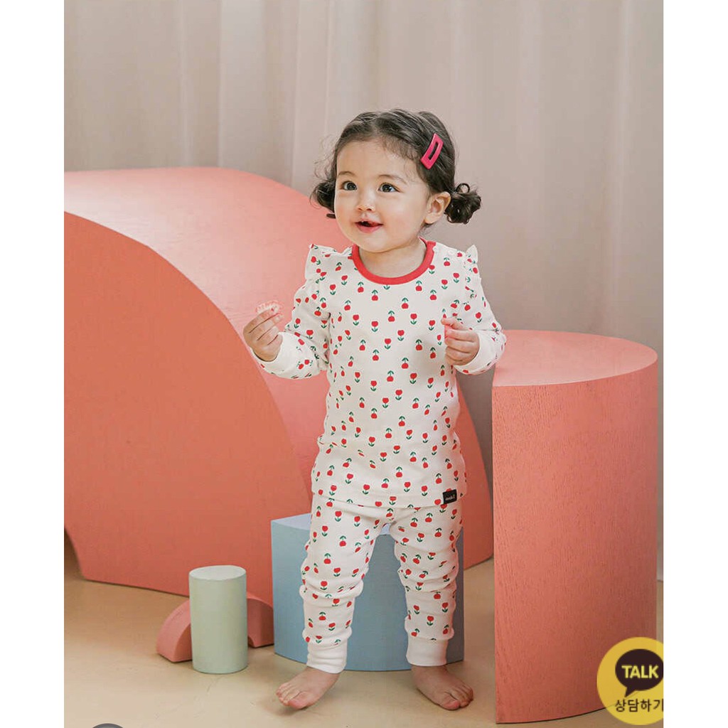 BỘ THU ĐÔNG DÀI TAY CAO CẤP CỦA HÃNG CORDI-I, CHẤT THUN COTTON ORGANIC, MẪU HOA TULIP