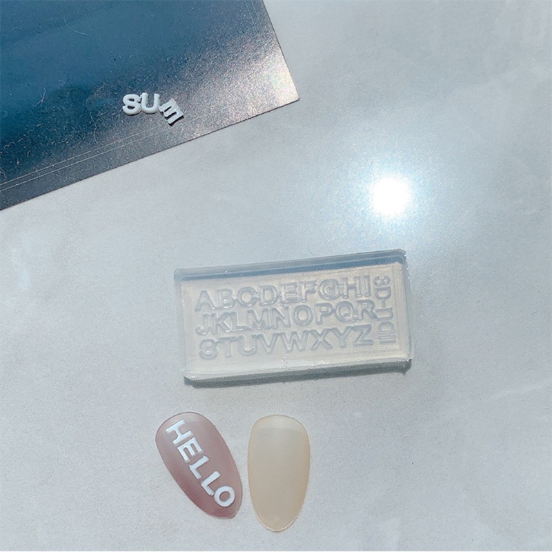 5 Khuôn silicon mềm tạo hình chữ cái tiếng anh mini DIY sáng tạo