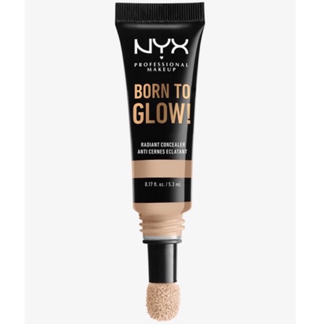 NYX - Born to Glow Radiant Concealer “02 Alabaster” | kem che khuyết điểm cho da sáng