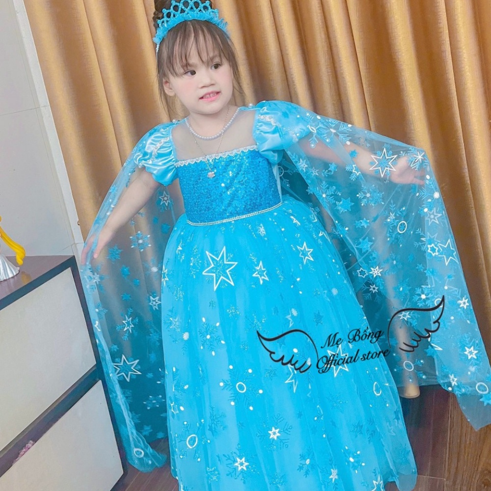 Váy công chúa Elsa-Váy nữ hoàng băng giá-Đầm công chúa-Thời trang cho bé-Váy thiết kế-Đầm thiết kế-Mẹ BốngPrincess dress