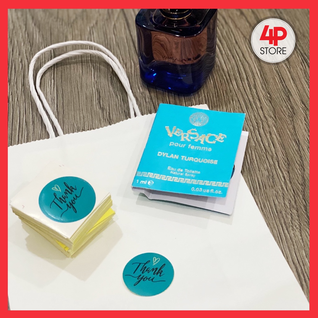 50 NHÃN DECAL TRÒN 3.5CM THANK YOU